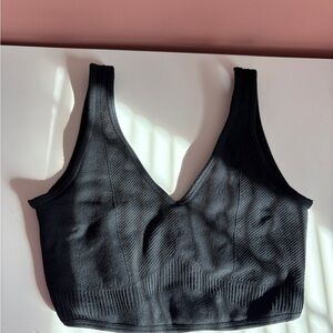 Gymshark Black Ribbed Tank Top